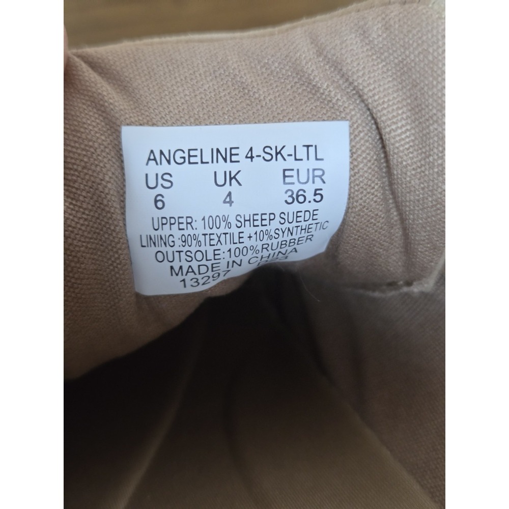 Authentic LAUREN RALPH LAUREN ANGELINE Brown Suede Women's Shoes Size 6 GUC - Picture 9 of 9